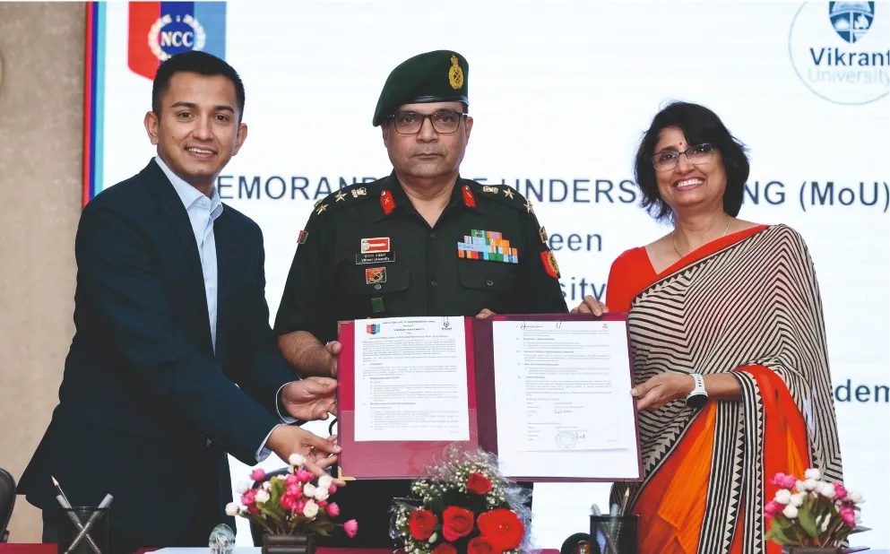 Vikrant University Signs MoU with NCC Officers Training Academy