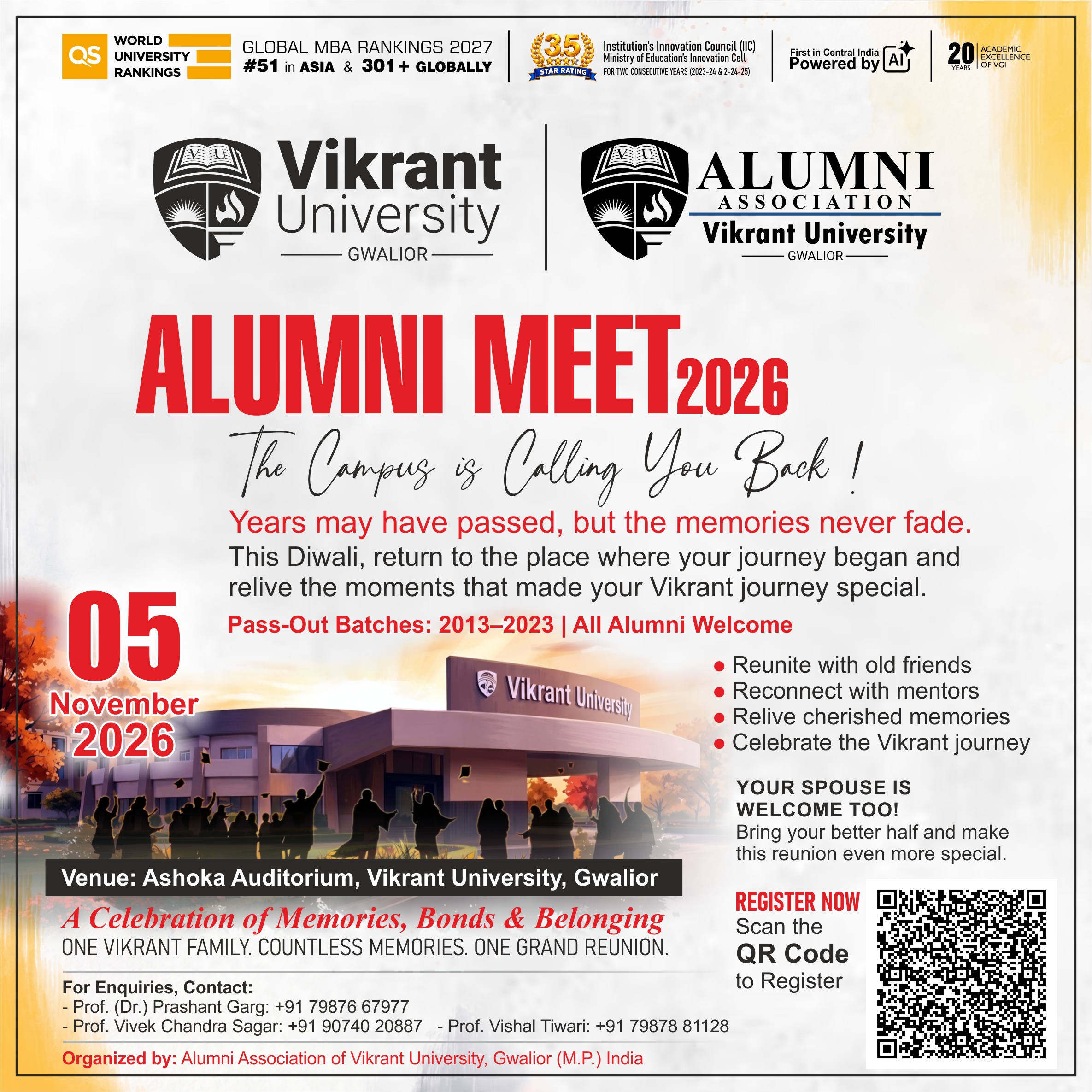 Alumni Meet 2026 – Vikrant University Campus, Gwalior