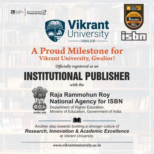 isbn ranking certificate for Vikrant University