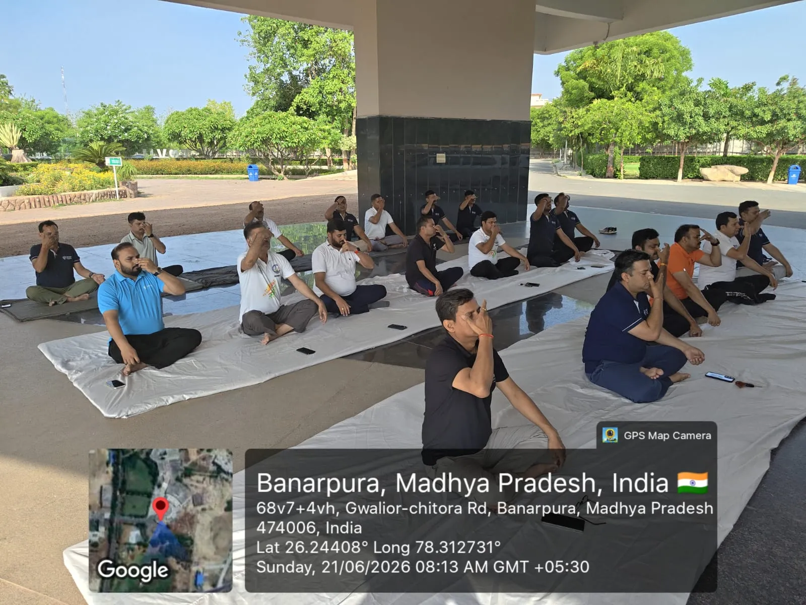 International Yoga Day celebration at Vikrant University