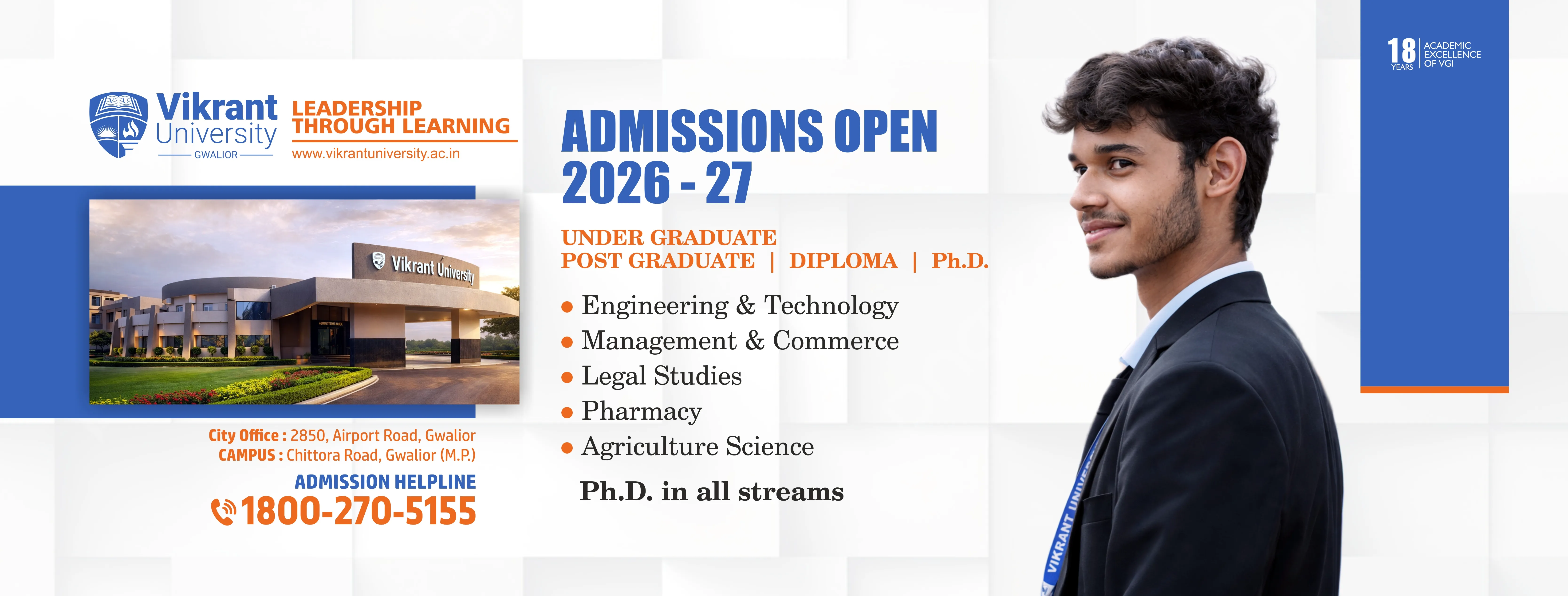 Admissions Open at vu