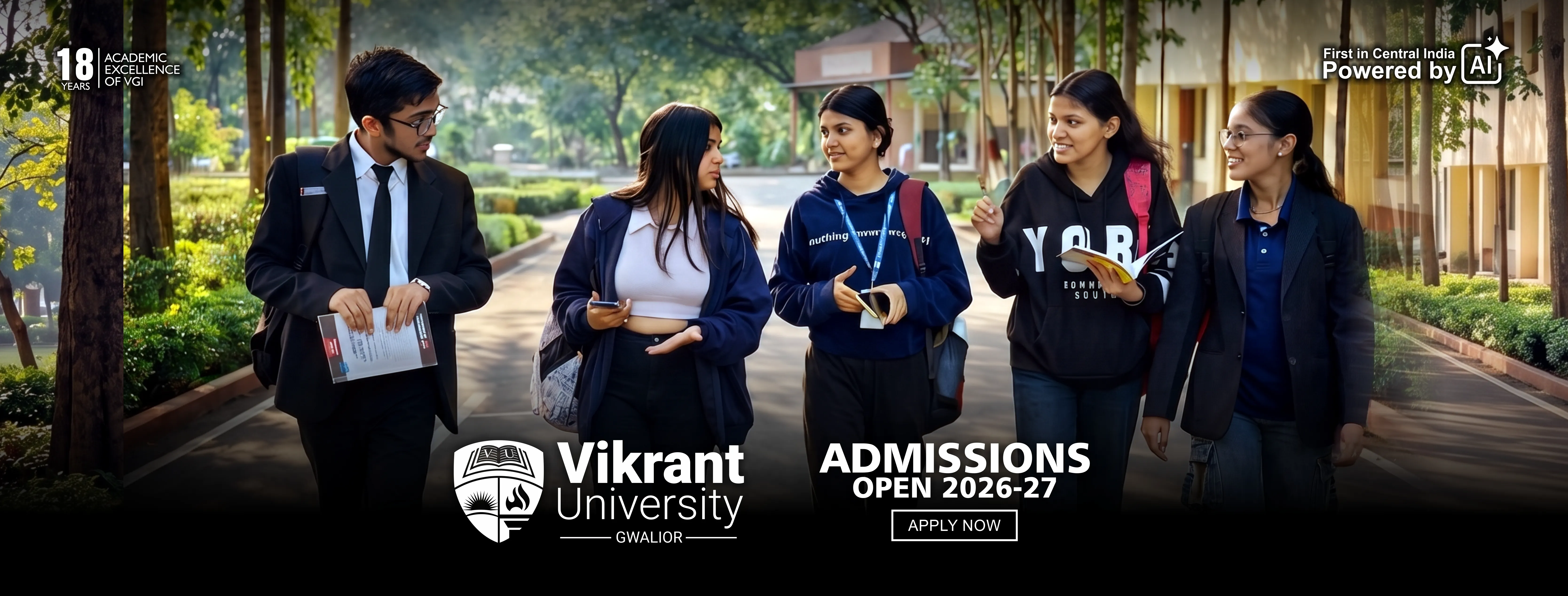 Admissions Open at vu