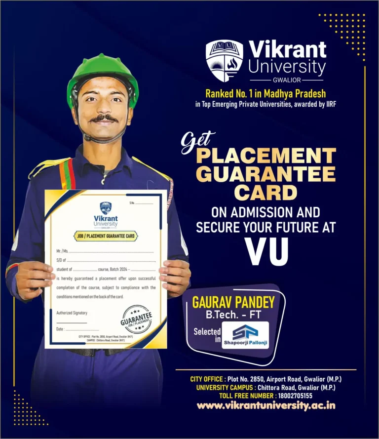 Job Guarantee at Vikrant University